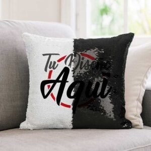 Almohada con lentejuelas color Negro