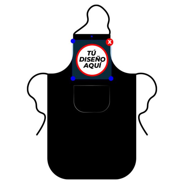 Delantal Negro Personalizado - Imagen 2
