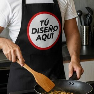 Delantal Negro Personalizado