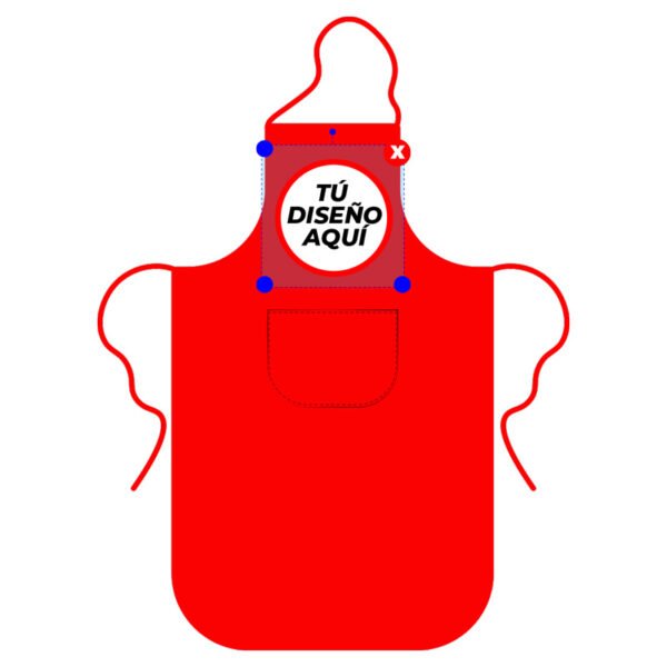Delantal Rojo Personalizado - Imagen 2