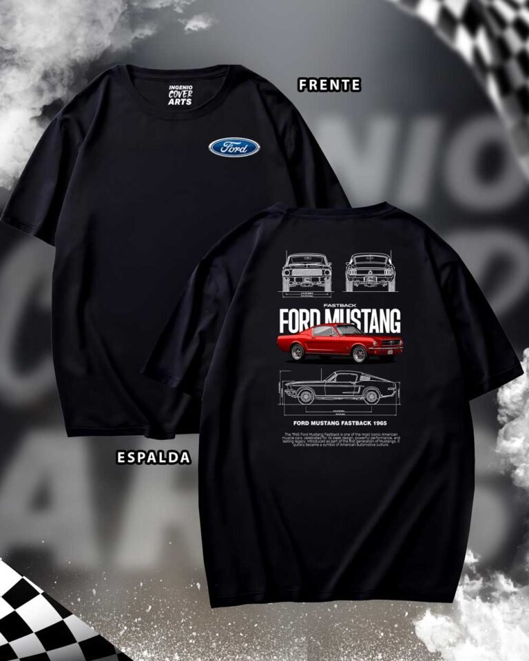 Tshirt ford-11 FORD MUSTANG 1965 01 768x960