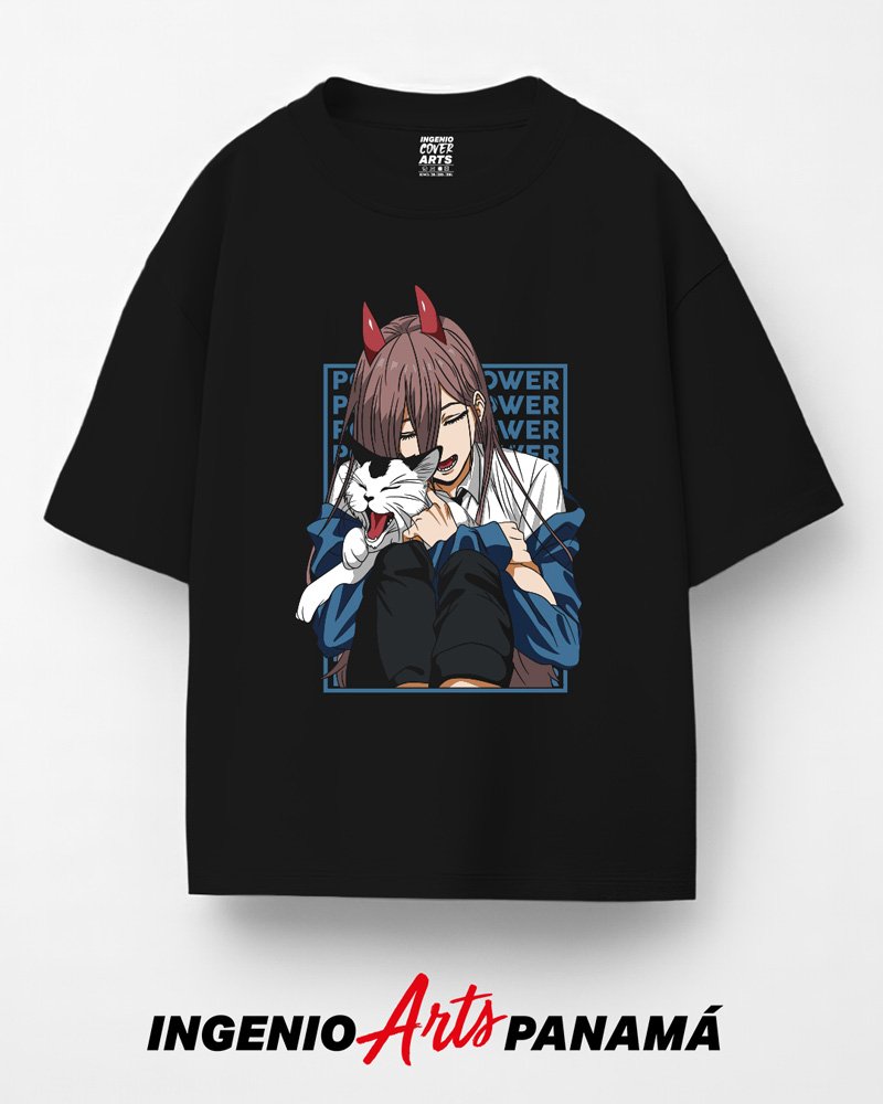 T-shirt Chainsaw Man 041 powery nyakofullcolor