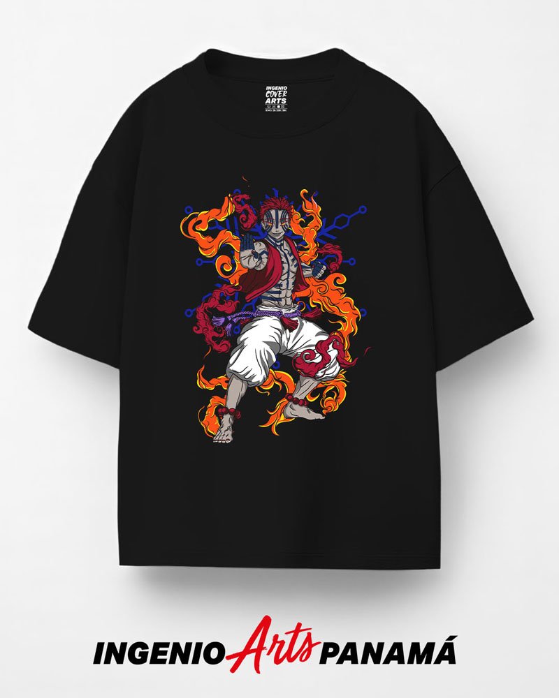 T-shirt Demon Slayer 004 akaza 2