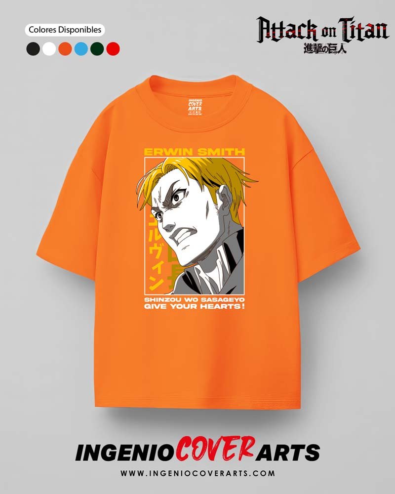 Tshirt Ataque a los titanes 048 erwin 4 colores