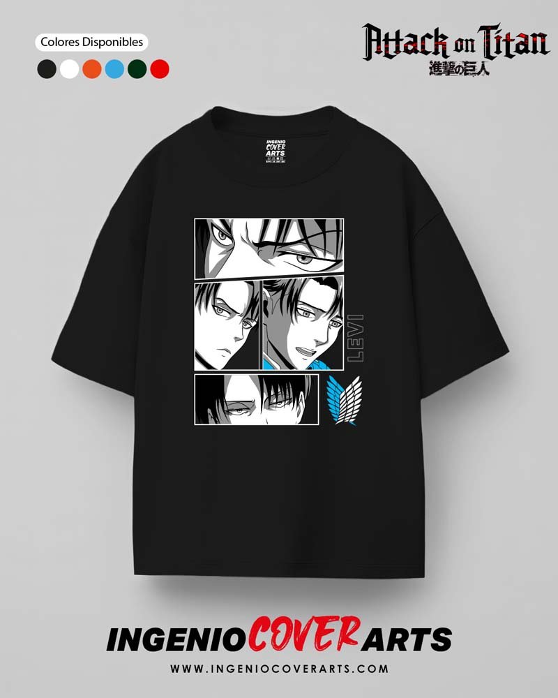 Tshirt Ataque a los titanes 041 levi v3 3 colores